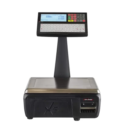 Balanza etiquetadora con impresora integrada Avery Berkel XS 400 con visor alto para supermercado