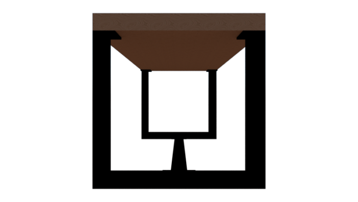 Mesa de trabajo  con base de acero en tubular 1.80 x 60 - Imagen 4
